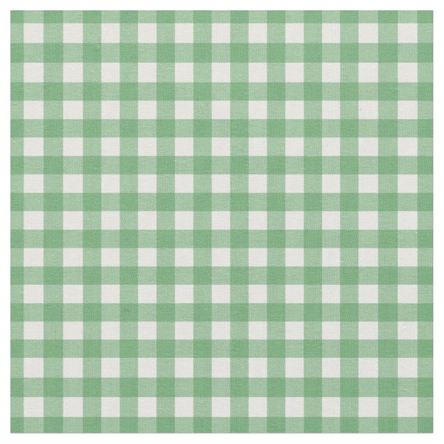 Tela Green Pepper Chequeó Gingham para las mentiras de  (De cerca)