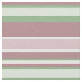 Tela Green, Rose and Pink Stripes