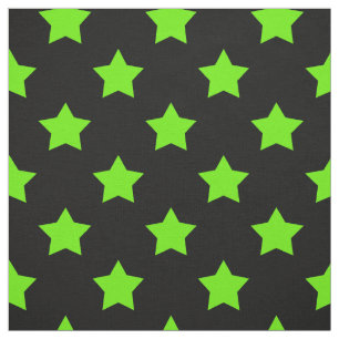 Tela Green Stars Green Background Textil