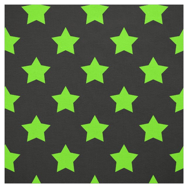 Tela Green Stars Green Background Textil (Retal)