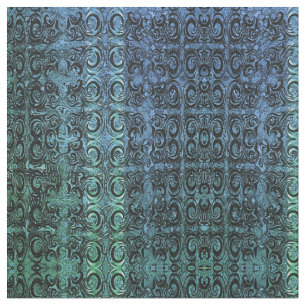Tela Green Swirls Futurista Negro y Verde Elegante