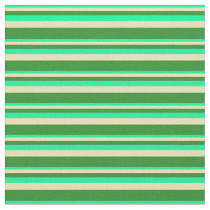 Tela Green, Tan y Forest Green Pattern of Stripes