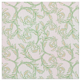 Tela Green Vine Pattern Decorative Textile Fabric