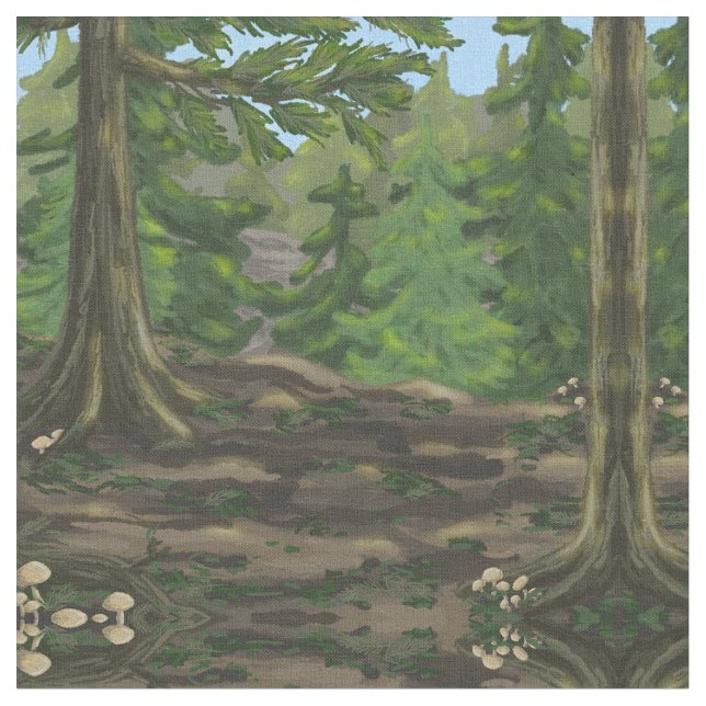 Tela Green Woods (De cerca)