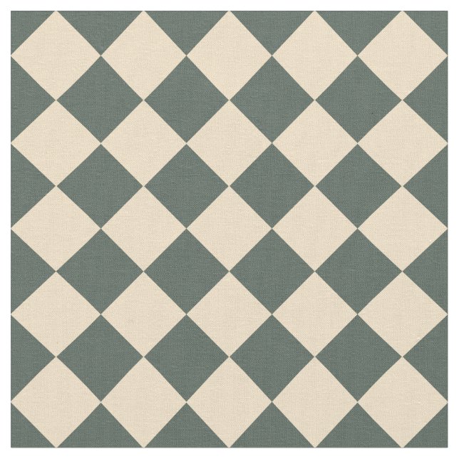 Tela Green Yellow Checker Diamond Pattern (De cerca)