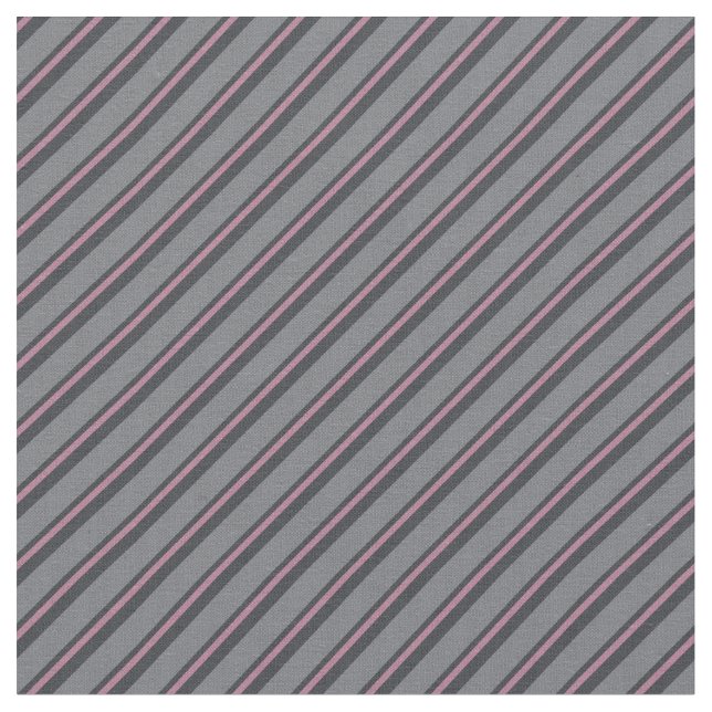 Tela Grey & Pink Stripes (De cerca)