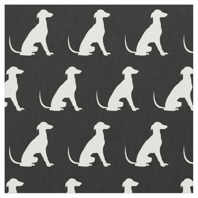 Tela Greyhound Dog Silhouette Mascota (De cerca)