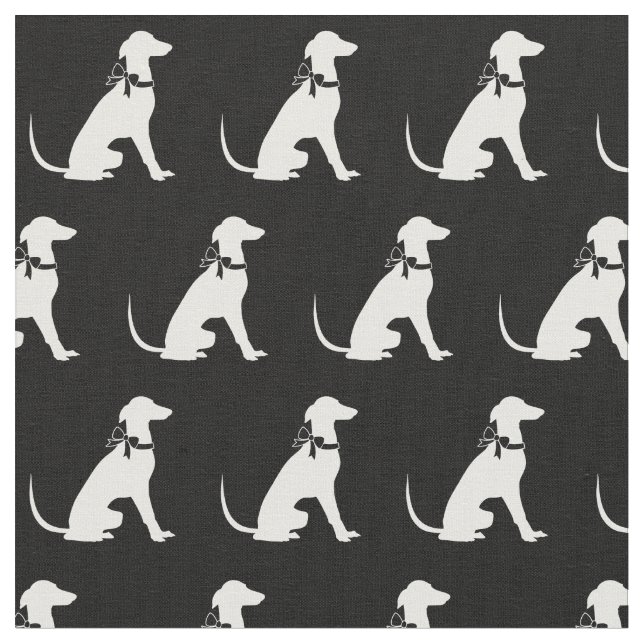 Tela Greyhound Dog Silhouette Mascota (De cerca)