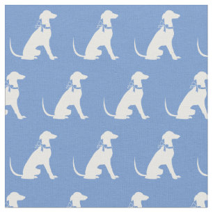 Tela Greyhound Dog Silhouette Mascota Light Blue