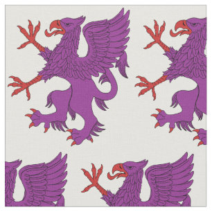 Tela Griffin Rampant Purpure