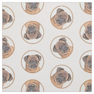 Tela Griffon de Bruselas Pintura de Perro Cutáneo Rojo 