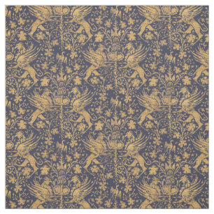 Tela Grifos medievales italianos en el patrón de la fue