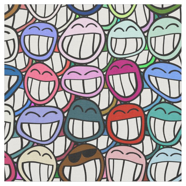 Tela Grin 1 Personalizado Fabric (De cerca)