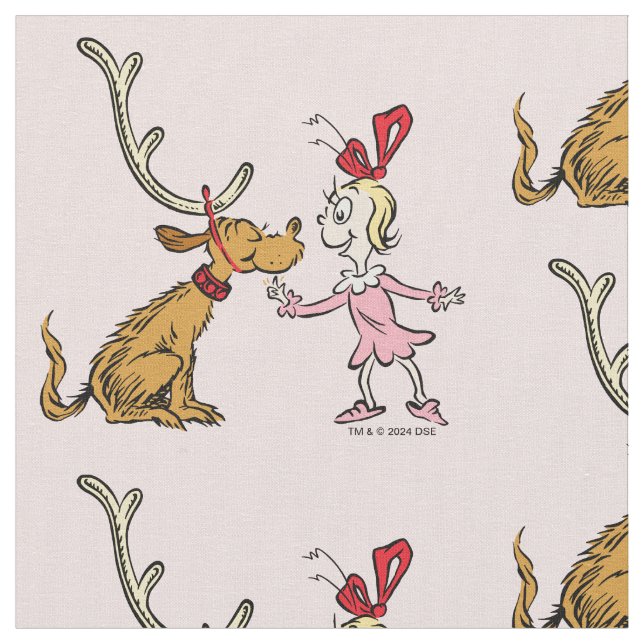 Tela Grinch | Max y Cindy Lou Who (De cerca)