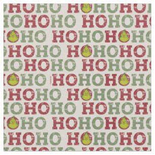 Tela Grinch Patrón Ho Ho Ho