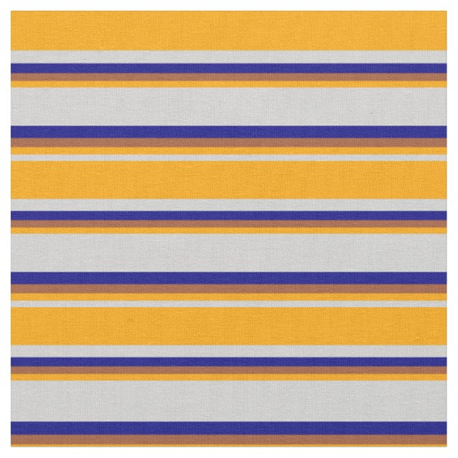 Tela Gris claro, Naranja, líneas siena y azul (De cerca)