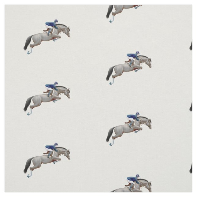 Tela gris del Equestrian del caballo del puente de (Retal)