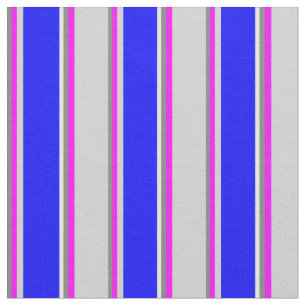 Tela Gris, fucsia, gris claro, azul y menta