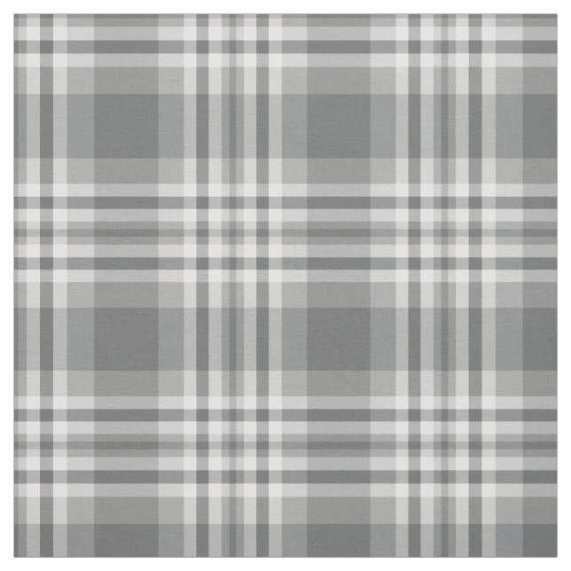 Tela Gris Grey Plaid Gingham Check Tartan Patchwork (Retal)