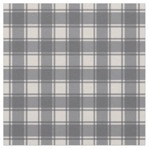 Tela Gris gris en Cream Gingham Plaid Buffalo Checker