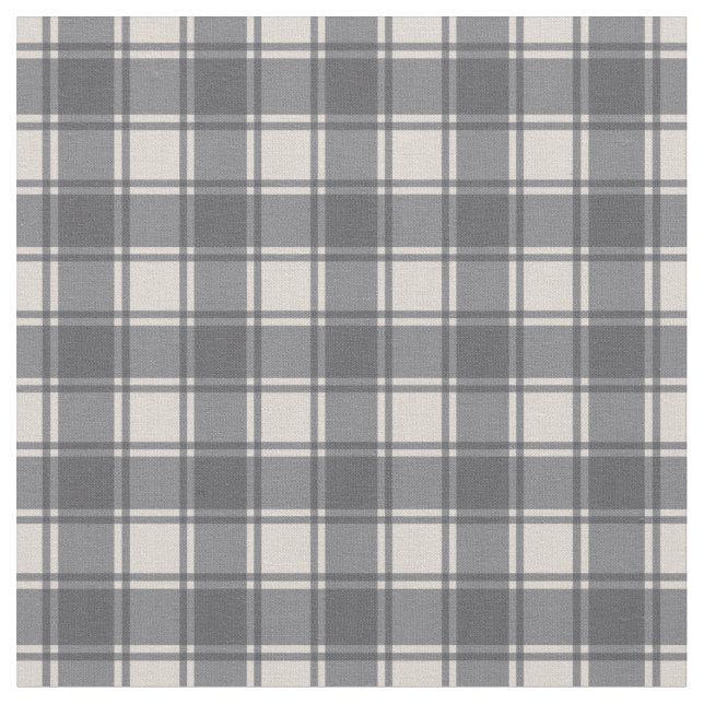 Tela Gris gris en Cream Gingham Plaid Buffalo Checker (De cerca)