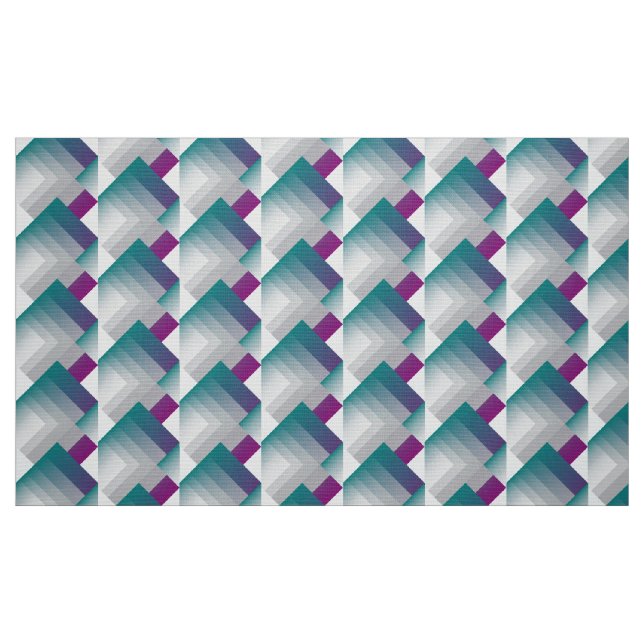 Tela gris magenta verde azulado ("Cuarto gordo" (fat quarter))