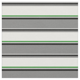 Tela Gris, negro, gris, blanco y verde forestal