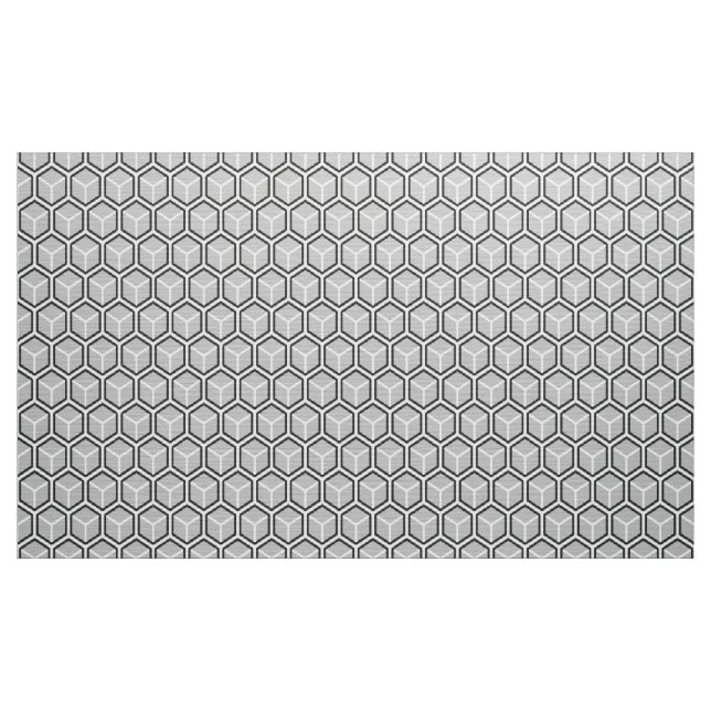 Tela gris neutral de la impresión del panal (Yarda)