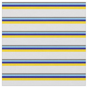 Tela Gris oscuro, azul cielo claro, azul, amarillo y la