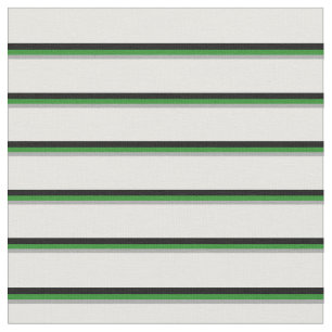 Tela Gris oscuro, verde forestal, líneas negras y crema