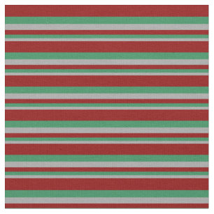 Tela Gris oscuro, verde marino y franjas rojas oscuras