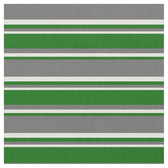 Tela Gris oscuro, verde oscuro y rayas beige (De cerca)