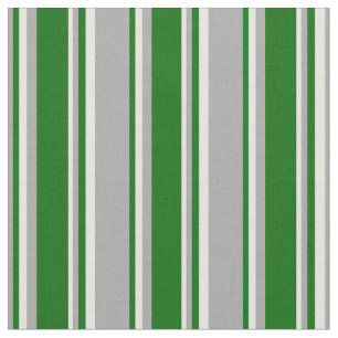 Tela Gris oscuro, verde oscuro y rayas beige