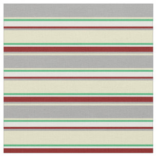 Tela Gris, Palo Goldenrod, Green, White & Maroon Lines