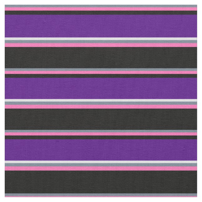 Tela Gris pizarra, rosa caliente, negro, índigo y lavan (De cerca)