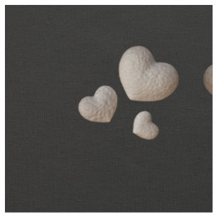 Tela Gris Puffy Heart Groups con fondo negro