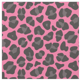 Tela Gris rosa de impresión Leopardo