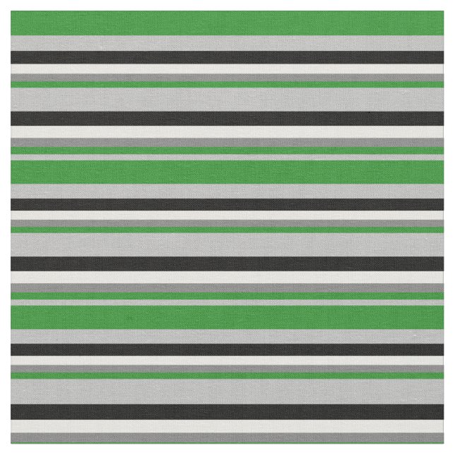 Tela Gris, verde forestal, gris, blanco y negro (De cerca)
