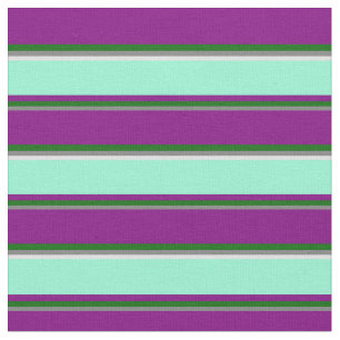 Tela Gris, verde oscuro, morado, acuamarina y lavanda
