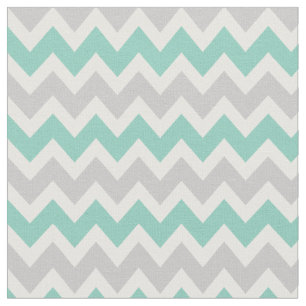 Tela Gris y Aqua Chevron moderno