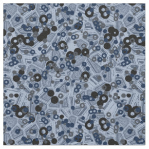Tela gris y azul geométrico abstracto
