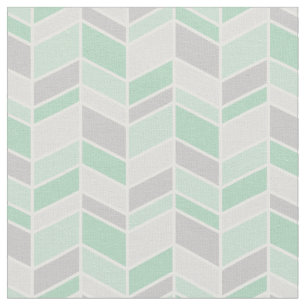 Tela Gris y Seafoam Herringbone Chevron
