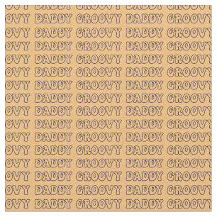 Tela Groovy Daddy Hippy Textos en Brown