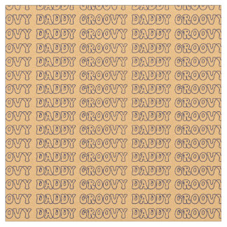 Tela Groovy Daddy Hippy Textos en Brown