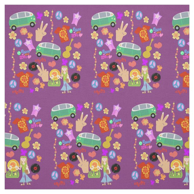 Tela Groovy Sixties Mega Pattern (Retal)