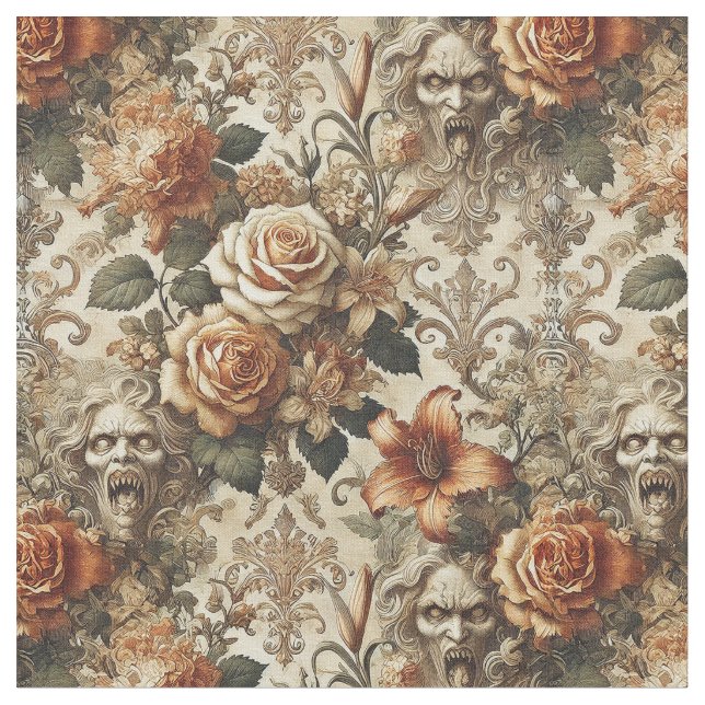 Tela Grotesque Elegance - Tile Gótico Victoriano Clásic (De cerca)
