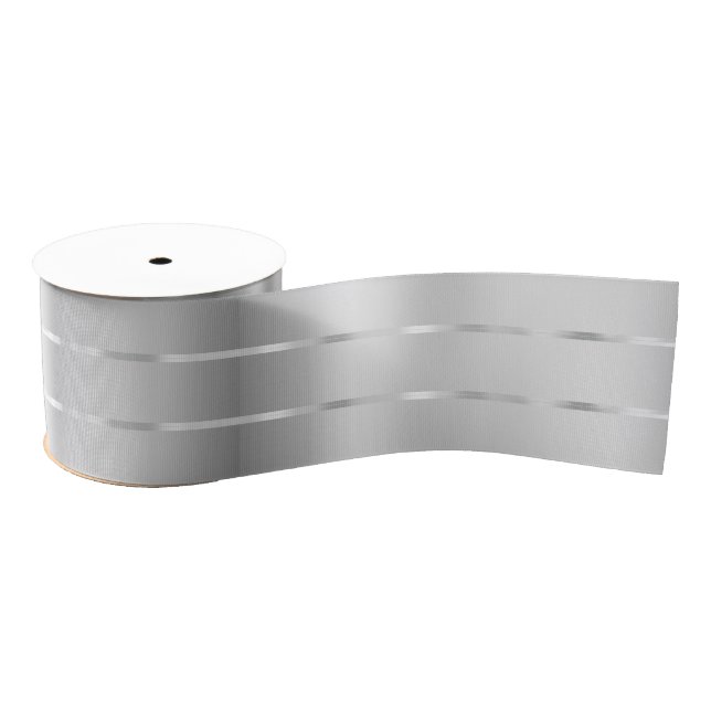 Tela Gruesa Ducha de Novia con Lazo de Cinta Plateado (Carrete)