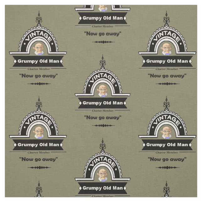 Tela Grumpy Old Man Club Fun "Over the Hill" (Retal)