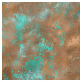 Tela Grunge de cobre Verde azulado Boho