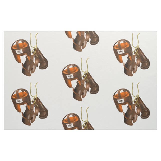 Tela Guantes de boxeo de época y casco ("Cuarto gordo" (fat quarter))